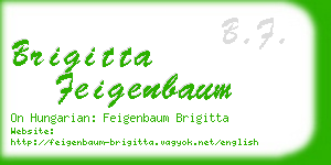 brigitta feigenbaum business card